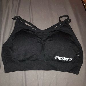 NWOT black gymshark energy seamless sports bra M